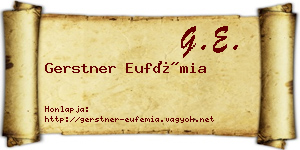Gerstner Eufémia névjegykártya
